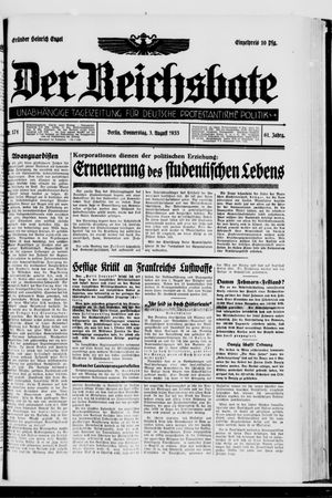 Der Reichsbote vom 03.08.1933