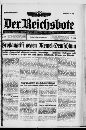 Der Reichsbote on Aug 4, 1933