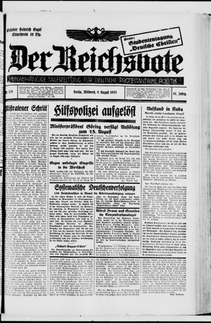 Der Reichsbote on Aug 9, 1933