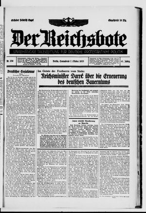 Der Reichsbote on Oct 7, 1933