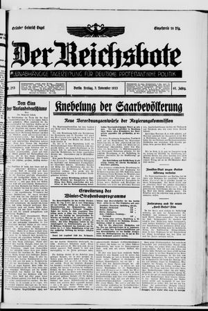 Der Reichsbote vom 03.11.1933