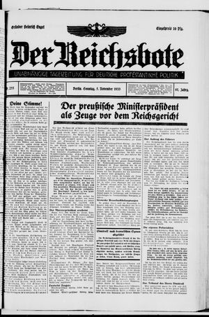 Der Reichsbote on Nov 5, 1933