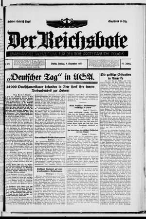 Der Reichsbote vom 08.12.1933