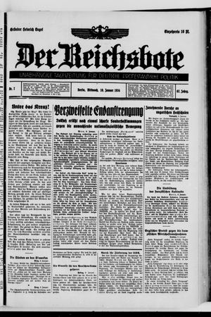 Der Reichsbote vom 10.01.1934