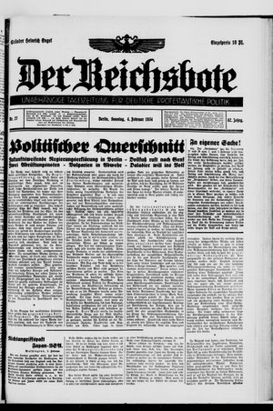 Der Reichsbote vom 04.02.1934