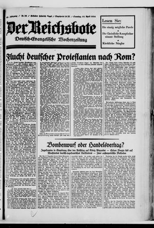 Der Reichsbote vom 15.04.1934