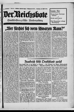 Der Reichsbote vom 22.04.1934