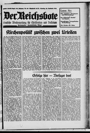 Der Reichsbote on Sep 16, 1934