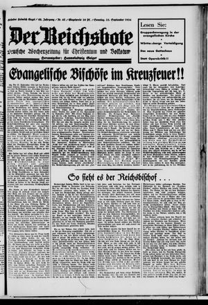 Der Reichsbote vom 23.09.1934