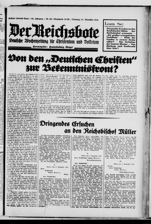 Der Reichsbote on Nov 11, 1934