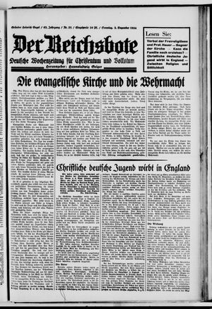 Der Reichsbote vom 02.12.1934