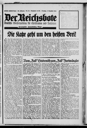 Der Reichsbote vom 09.12.1934