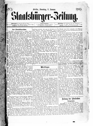Staatsbürger-Zeitung vom 01.01.1865