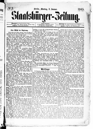 Staatsbürger-Zeitung vom 02.01.1865