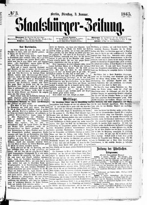 Staatsbürger-Zeitung vom 03.01.1865