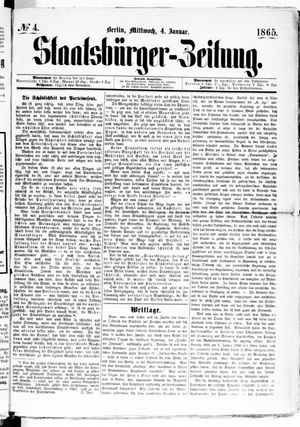 Staatsbürger-Zeitung vom 04.01.1865