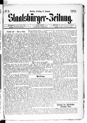 Staatsbürger-Zeitung vom 06.01.1865