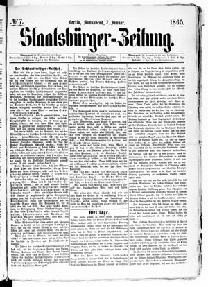 Staatsbürger-Zeitung vom 07.01.1865