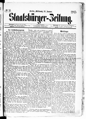 Staatsbürger-Zeitung vom 11.01.1865
