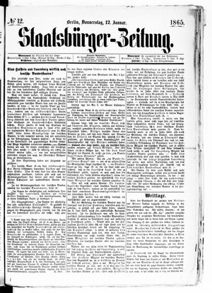 Staatsbürger-Zeitung vom 12.01.1865