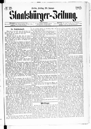 Staatsbürger-Zeitung on Jan 20, 1865