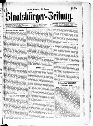 Staatsbürger-Zeitung vom 31.01.1865