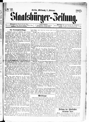 Staatsbürger-Zeitung on Feb 1, 1865