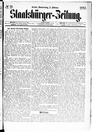 Staatsbürger-Zeitung vom 02.02.1865