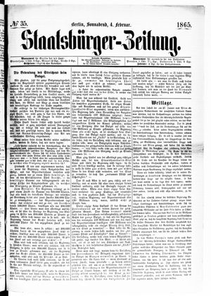 Staatsbürger-Zeitung vom 04.02.1865