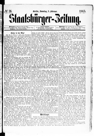 Staatsbürger-Zeitung vom 05.02.1865
