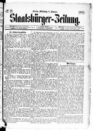 Staatsbürger-Zeitung vom 08.02.1865