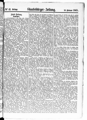 Staatsbürger-Zeitung vom 10.02.1865
