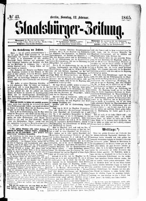 Staatsbürger-Zeitung vom 12.02.1865