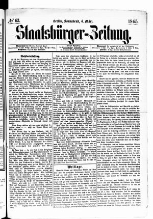 Staatsbürger-Zeitung vom 04.03.1865