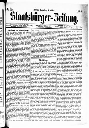 Staatsbürger-Zeitung vom 05.03.1865