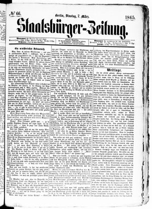 Staatsbürger-Zeitung vom 07.03.1865