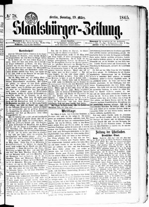 Staatsbürger-Zeitung vom 19.03.1865