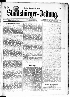 Staatsbürger-Zeitung vom 20.03.1865