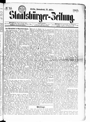 Staatsbürger-Zeitung vom 25.03.1865