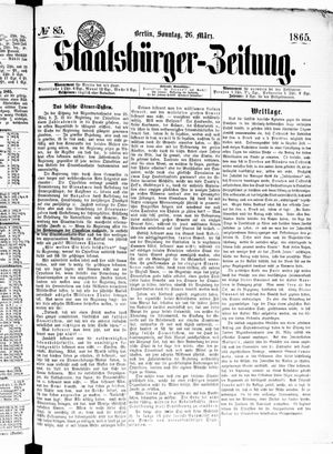 Staatsbürger-Zeitung vom 26.03.1865