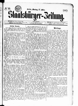 Staatsbürger-Zeitung vom 27.03.1865