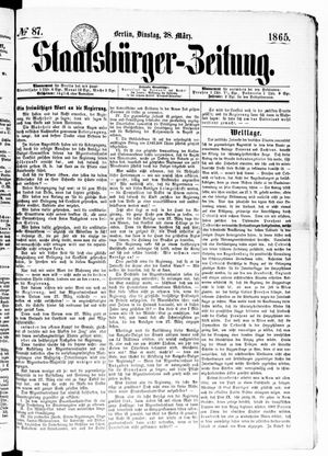Staatsbürger-Zeitung vom 28.03.1865