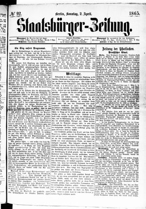 Staatsbürger-Zeitung vom 02.04.1865