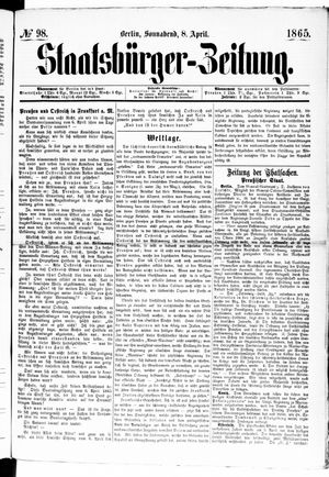 Staatsbürger-Zeitung vom 08.04.1865