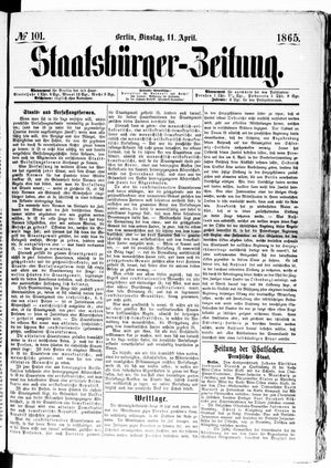 Staatsbürger-Zeitung vom 11.04.1865