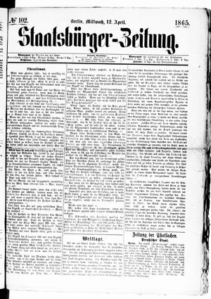 Staatsbürger-Zeitung vom 12.04.1865