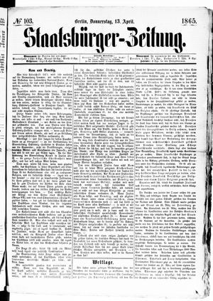 Staatsbürger-Zeitung vom 13.04.1865