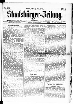 Staatsbürger-Zeitung vom 14.04.1865
