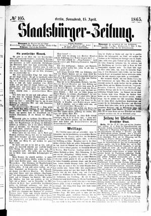 Staatsbürger-Zeitung vom 15.04.1865