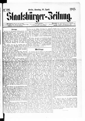 Staatsbürger-Zeitung on Apr 16, 1865